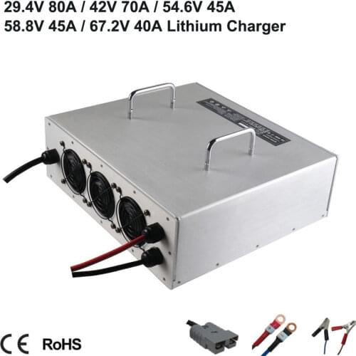 3000W 48V 45A Lithium Charger Used for 48 Volt lithium ion battery pack 54.6V Output Forklift Golf Cart Charger