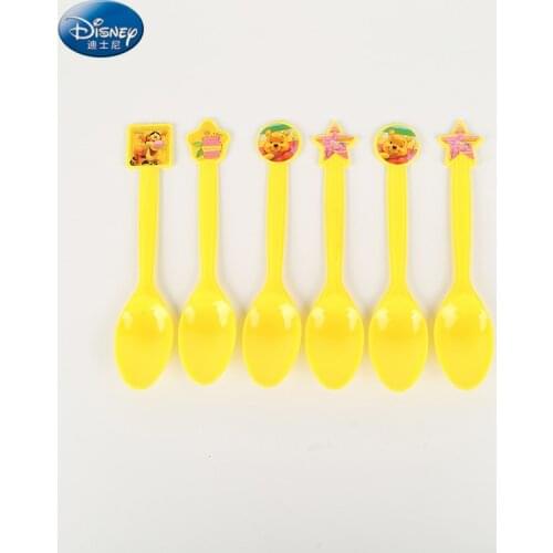 Pooh Bear Spoons Party Supplies 6pcs Winnie the Pooh Spoon Kids Birthday Party Decoration Carnival Party Decoration