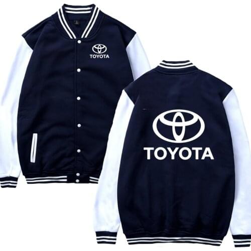 2021 Mens Baseball Jacket Toyota Car Logo Print Casual Harajuku Sweatshirts Mens Baseball uniform Slim Fit Unisex Clothing