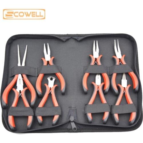 30% Off 8 PCS Jewelry Pliers Set Mini Pliers Kit Handles Add Tools Bag DIY Tools for Jewelry Processing Nickel Plated Double PVC