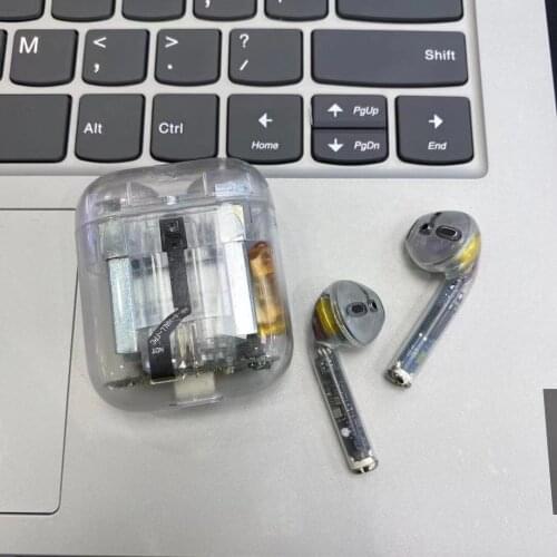 Transparent earphones Wireless earphones Bluetooth earphones sports earbuds earphones with microphone charging box earphones