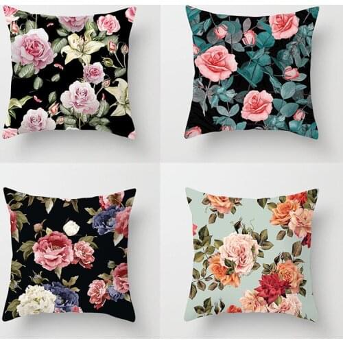 Pillow Cover American Country Style High Quality Sofa Cushion for Home Decoration Floral Cushion Sofa Pillow Set Floor Pillow
