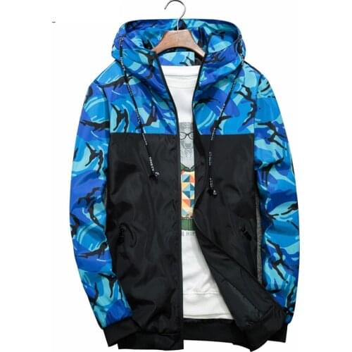 New Spring Autumn Bomber Hooded Jacket Men Casual Slim Patchwork Windbreaker Jacket Male Outwear Zipper Thin Coat Brand Clothing