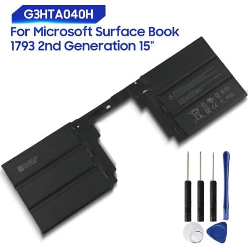 Original Replacement Battery For Microsoft Surface Book 2 2nd Gen 15" 1793 Keyboard G3HTA040H G3HTA041H Genuine Tablet Battery