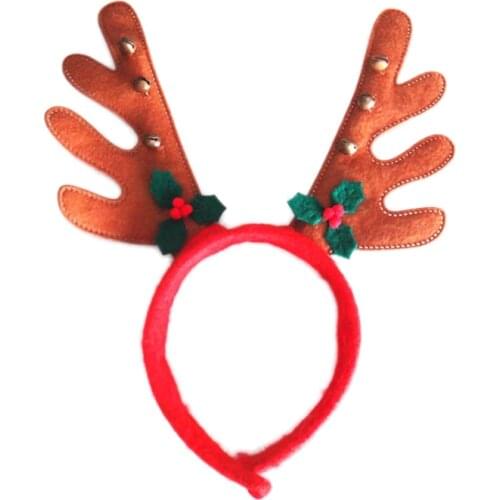 Adult Kids Christmas Headband Reindeer Antlers Headband Xmas Party Decor Fancy Dress Christmas Party Hair Clasp Head Hoop