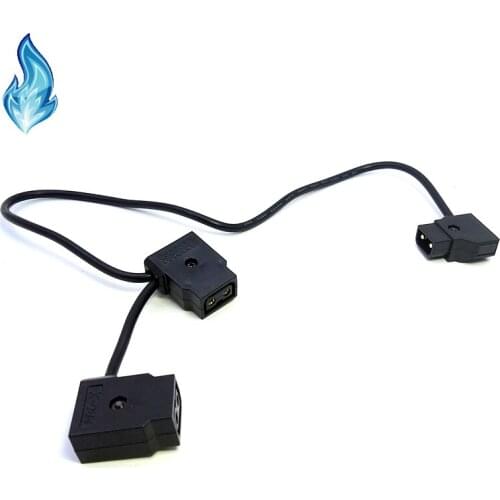 D-Tap Male Connector to 2x P D Tap Female Tip Cable Cord DTap Power Spliter for Anton Bauer Broadcast Film Video Accessories