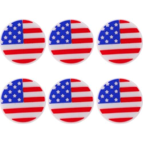 Silicone Tennis Racquet Vibration Dampener Shock Absorber Damper National Flag Tennis Dampener Accessories