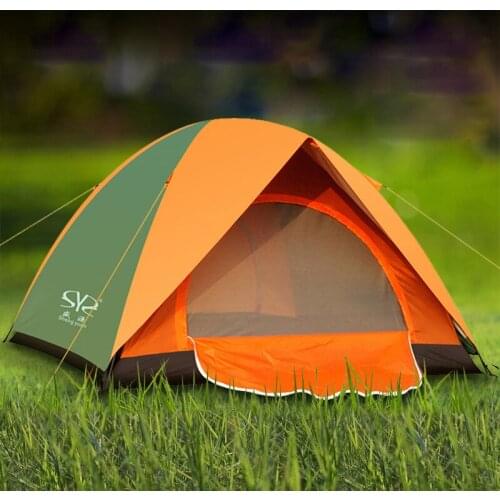 Outdoor 3-4 Person 2.5kg Climbing Camping 2-Layers Fishing Tourist Ultralight Windproof Rainproof Beach Fild Hiking Family Tents