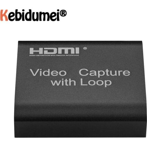 KEBIDUMEI 1080P HDMI Video Capture Device HDMI To USB 2.0 Video Capture Card Dongle Game Record Live Streaming Broadcast