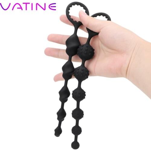 VATINE Adult Anus Masturbation Small Anal Beads Balls Silicone Anal Plug Prostata Massage Butt Plug Sex Toys for Woman Man