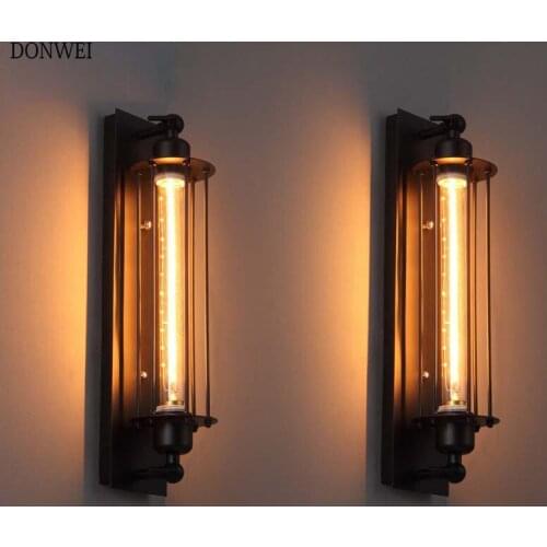 Vintage Edison LED Wall Light Modern Corridor Retro Industrial E27 110-220V Wall Lamp Led Indoor Light With Tungsten Bulb