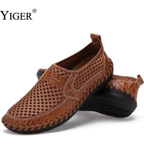 YIGER Men's Slip-ons