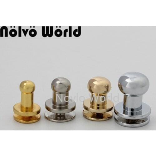 50pcs 6 colors 4 sizes 7x4 8x5 8x6 10x8mm chrome color metal snail studs for crossbody decoration small rivets bag accessories