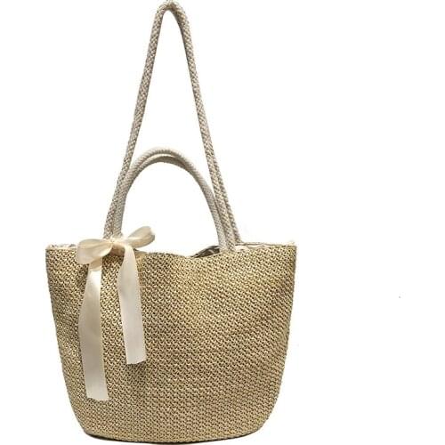 Yesetn Bag 07102021 Ladies big bag high-capacity holiday straw bag beach bag