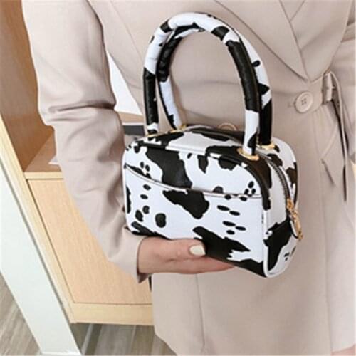 Cow pattern PU Leather Bags for Women 2021 Fashion Trend Crossbody Bags Lady Purses and Handbags Female Shoulder Simple Bag
