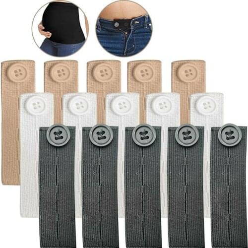 3 Color Waist Band Extender Buttons Set Sepile Pregnant Women Pants Adjustable Elastic Extended Buckle Jeans Elastic Pant