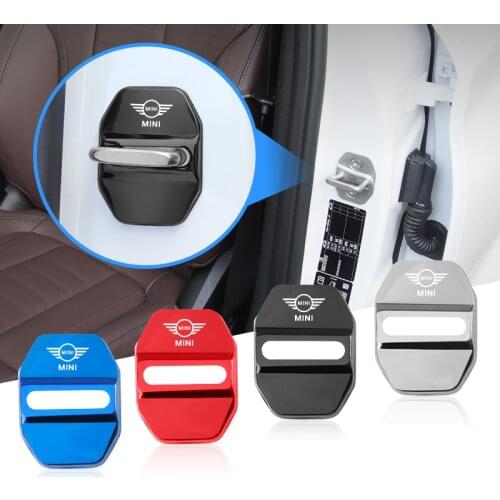 4Pcs Hot Sale Car Door Lock Protect Stickers For BMW Mini Cooper Countryman Clubman R55 R56 R60 F54 F55 F56 F60 Accessories