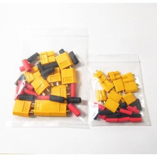 5/10 Pair XT30 XT60 XT90 T-plug Male Female Bullet Connector Plug For RC with 3mm 4.5mm 5mm Heat Shrink Tube polybag Packing