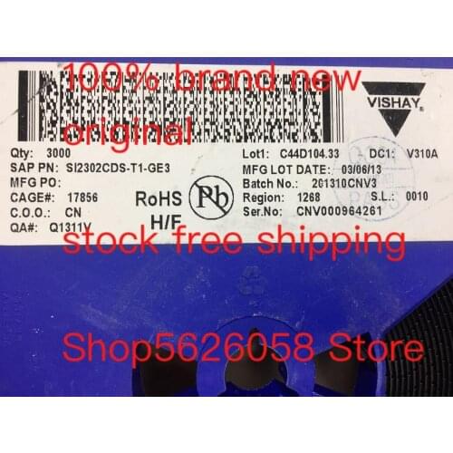 SI2302CDS-T1-GE3 SOT23 100% new original freeshipping 30PCS-3000PCS/LOT STOCK