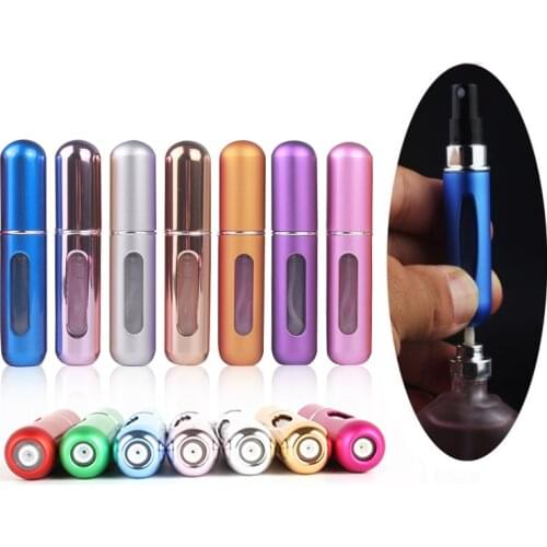 8ml 5ml Portable mini refillable perfume bottle with spray fragrance pump Empty cosmetic containers Spray atomizer bottle for