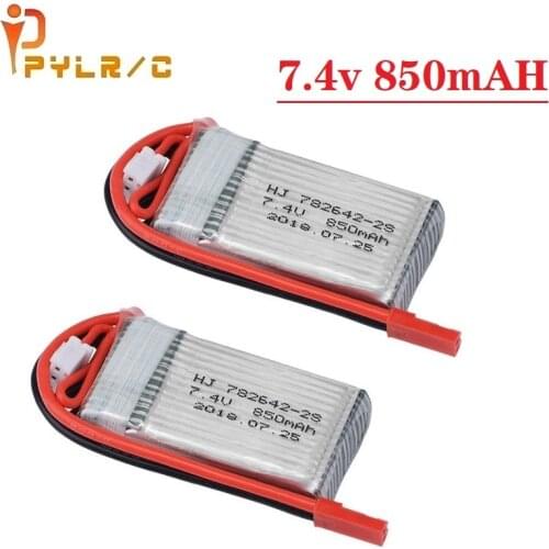 7.4v 850mah 782642 2s lipo battery For WLtoys V912 V262 V353 BQ202 RC Quadcopter Helicopter Spare Parts for 7.4v drone battery