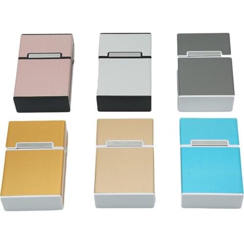 1pc Aluminum Metal 20 Cigarette Case Lighters Best Friend Magnetic buckle Tobacco Box
