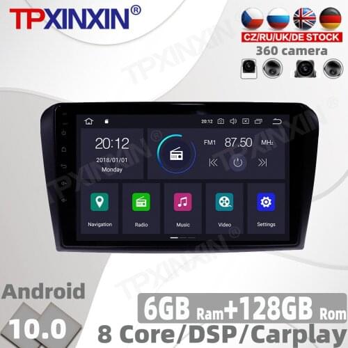 128GB Android 10 PX6 For Mazda 3 2006 - 2011 Car Radio Multimedia Video Player Navigation GPS Accessories Auto 2 din 2din No DVD