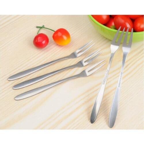 Free shipping 500pcs 13cm stainless steel fruit fork creative environmental small fruit fork ht46020