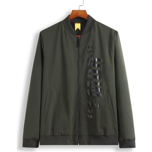 Large size 6x, 7x, 8x spring and autumn thin sports jacket baseball collar middle-aged dad suit