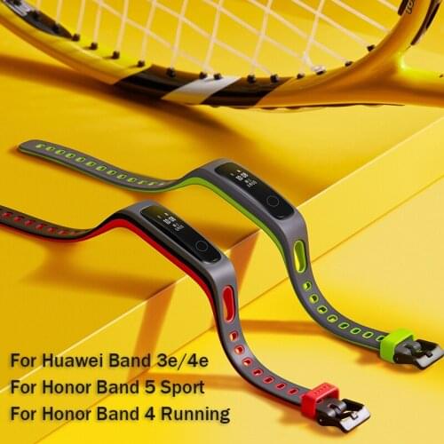 Smart Sports Strap For HONOR BAND 4 Running /HUAWEI Band 3e 4e USB charger HONOR BAND 5 Sport Replacement Silicone Strap