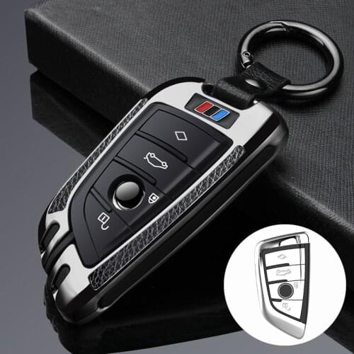 Leather paste zinc alloy car key case cover for BMW X1 X3 X6 F16 G30 G11 F48 F39 X5 F15 E53 X1 F48 X3 E83 X4 G30 F10 F31 F30 E30