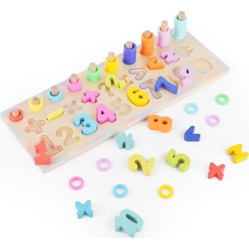 Kids Montessori Educational Wooden Math Toys Learning Mathematics Birthday Gift for 2 3 4 5 6 Years Old Toddler Boys Girls