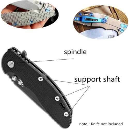 Durable Alloy Full Set Screws Spindle Support Shaft Folding Pocket Knife Repair Replacement For 3.5 Inch XM-18