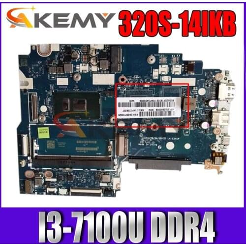 FRU:5B20P10898 for Lenovo 320S-14IKB notebook motherboard LA-E541P CPU I3-7100U DDR4 100% test work