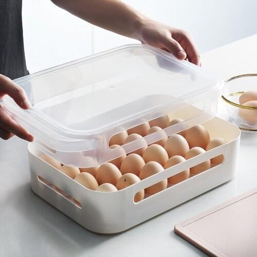 Household Goods refrigerator storage box storage box storage transparent rectangular 24-cell egg box preservation