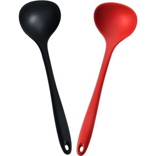 Cooking Shovel Silicone Soup Spoon Kitchen Japanese Soup Spoon Soup Scoop Soup Laddle Non Stick Cooking Spoons