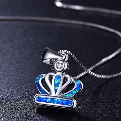 Fashion Crown Pendants Necklaces For Women Accessories Wedding Birthday Jewelry Gift Cute Zircon Necklace