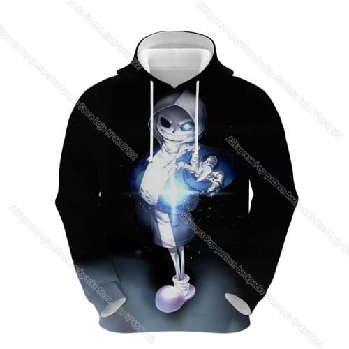 Unisex 3D UNDERTALE Sans And Papyrus Hoodies Spring Autumn Men Cartoon Anime Sweatshirts Male Pullover Long Sleeve Tops Coat