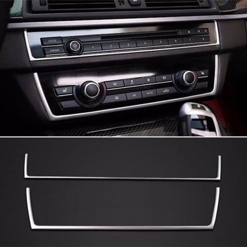Stainless Steel Central CD Panel Decorative Trim For BMW 5 series F10 2011-2017