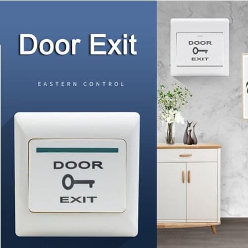 NO/NC/COM Narrow Exit Button Wall Mount Push Switch Door Release Exit Button Switch For Access Control System