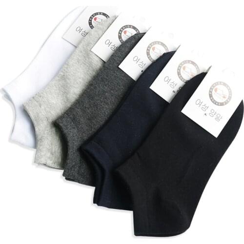 5 Pairs 1 Lot Cotton Mens Socks Set Solid Color Short Socks Pack Men Business Casual Thin Socks White Black calcetines hombre