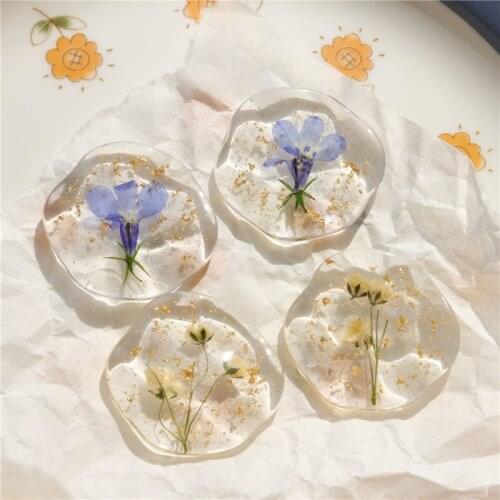 New arrived 30pcs/lot natural Dried flowers core irregular water wave Resin,Epoxy diy jewelry earring/garment accessory