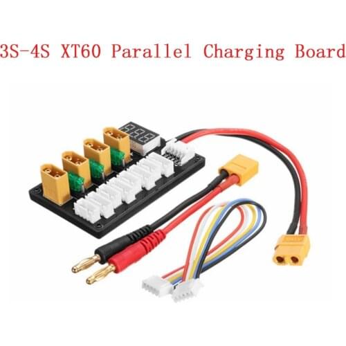 New 3S-4S XT60 Li-Po Battery Parallel Charging Board 1S-3S XT30 charging board for imax B6 / B6AC lithium balance charging