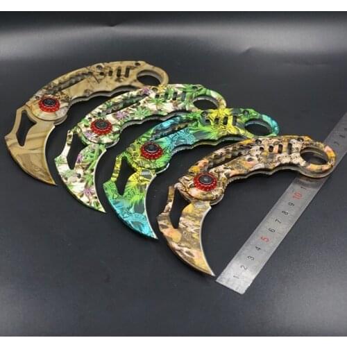 Claw Karambit Knife Folding Pocket Knife Stainless Steel Blade Camping Outdoor Survival Utility Tactical Knives EDC Multi Tools