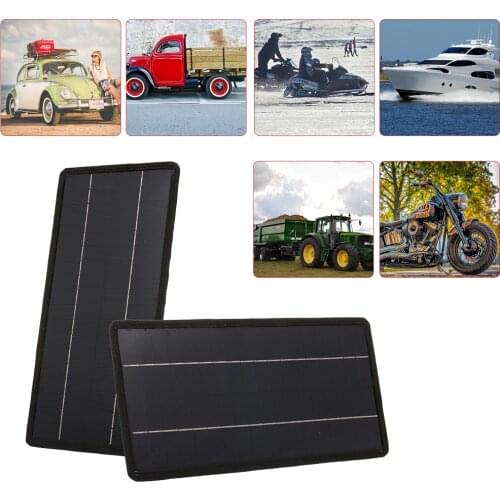 12V Solar Car Battery Charger Portable Monocrystalline Silicon Solar Power Panel Backup Trickle Charging For Motorcycle Boat