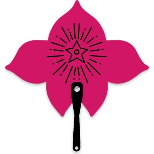 Hand mini portable fan eventail a main PP plastic customizable design printing hand fan