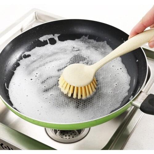 Strong Long Handle Pot Brush Wash Dishwashing Brush Cleaning Brush Household Kitchen Artifact Clean Gadgets