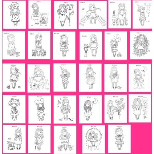 Clear stamps and metal cutting dies girl