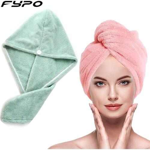 Quick-dry Hair Towel Cap Hat Girls Hair Drying Hat Bath Hat Microfiber Solid Towel Cap Super Absorption Turban Hair Dry Cap