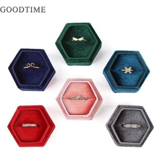 Fashion Velvet Box For Ring Earrings Jewelry Gift Package Corduroy Six-sided Box For Jewellery 15 Pieces/ Lot